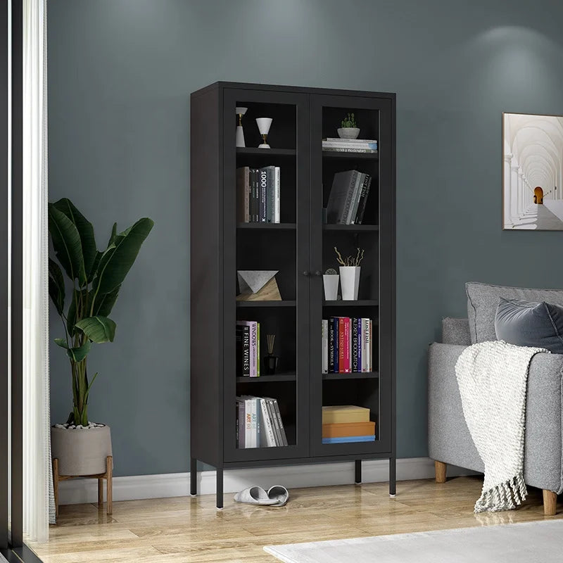Metal Bookcase Cabinet