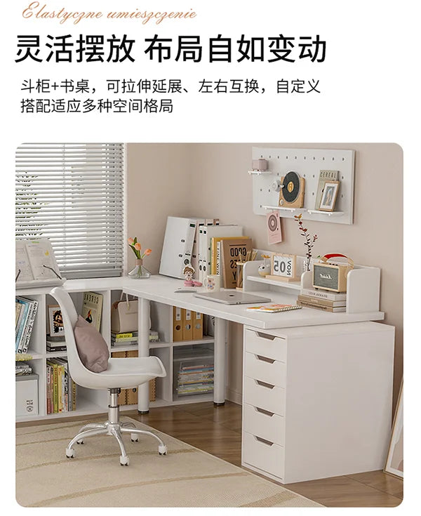 Computer desk with drawers