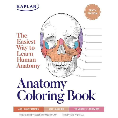Anatomy Coloring Book with 450+ Realistic Medical Illustrations with Quizzes for Each
