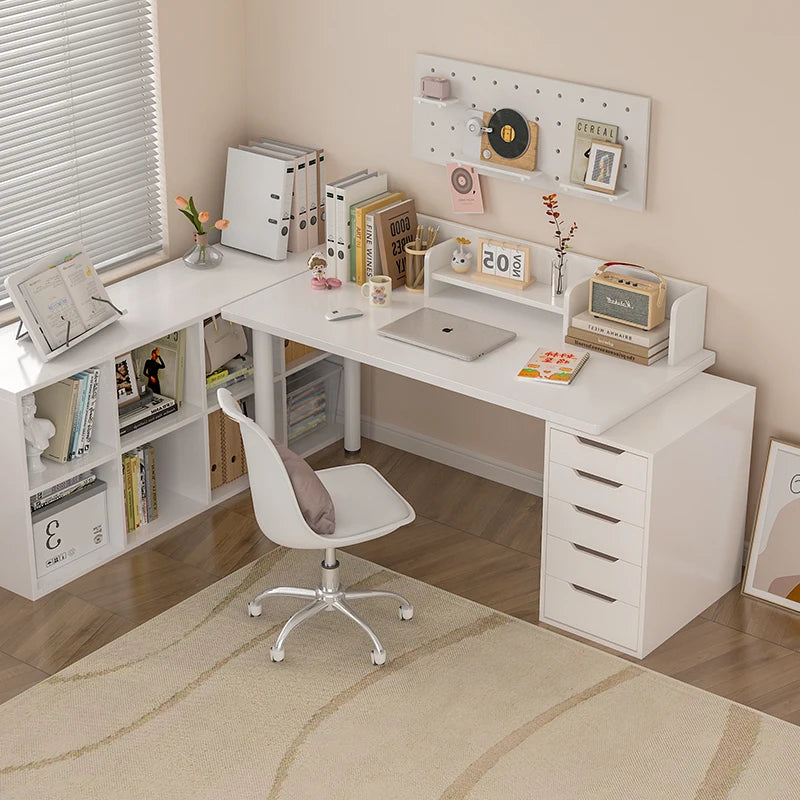 Computer desk with drawers