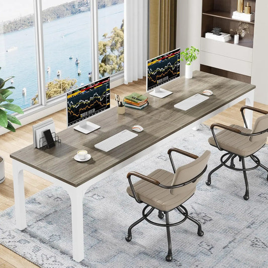 78.7 Inches Extra Long Computer Desk 2 Person Desk