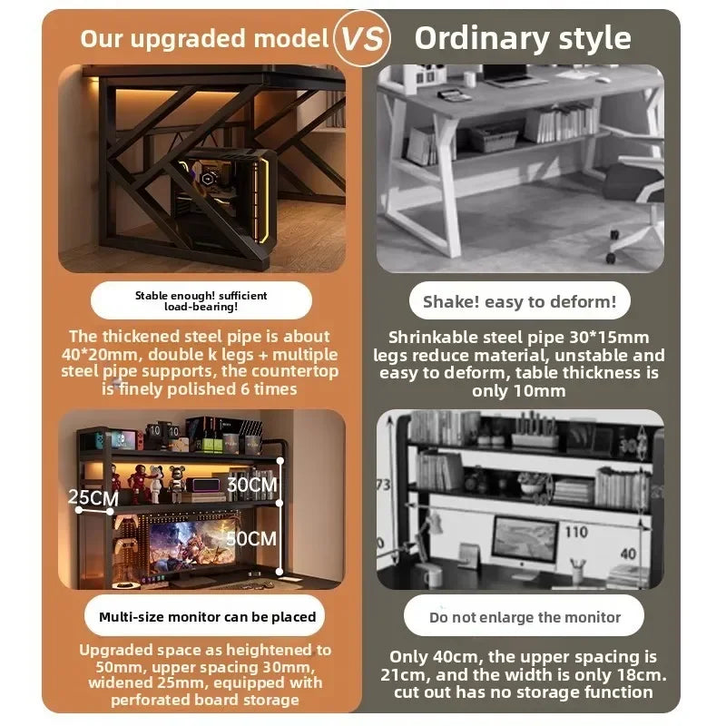 Desk bookshelf integrated desk with hole board