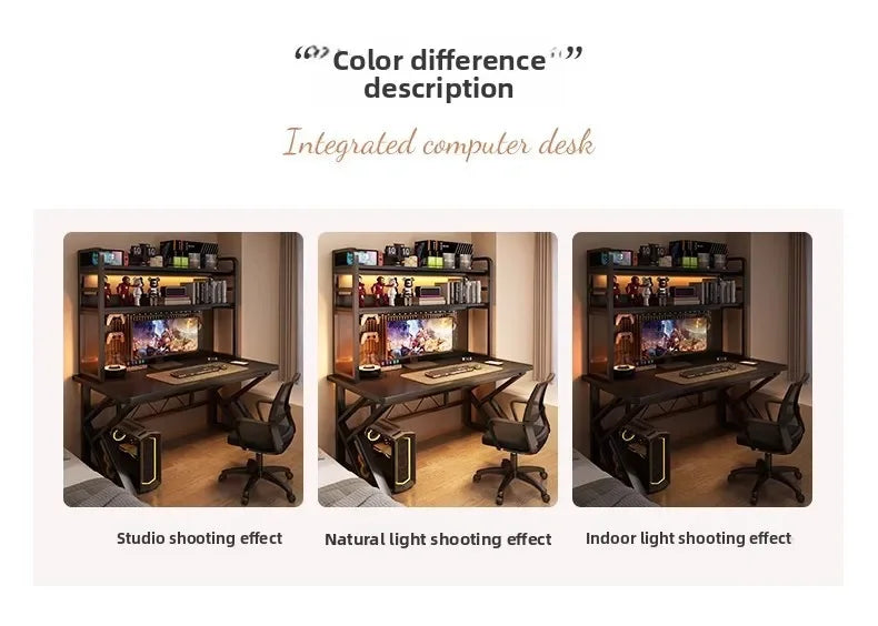 Desk bookshelf integrated desk with hole board