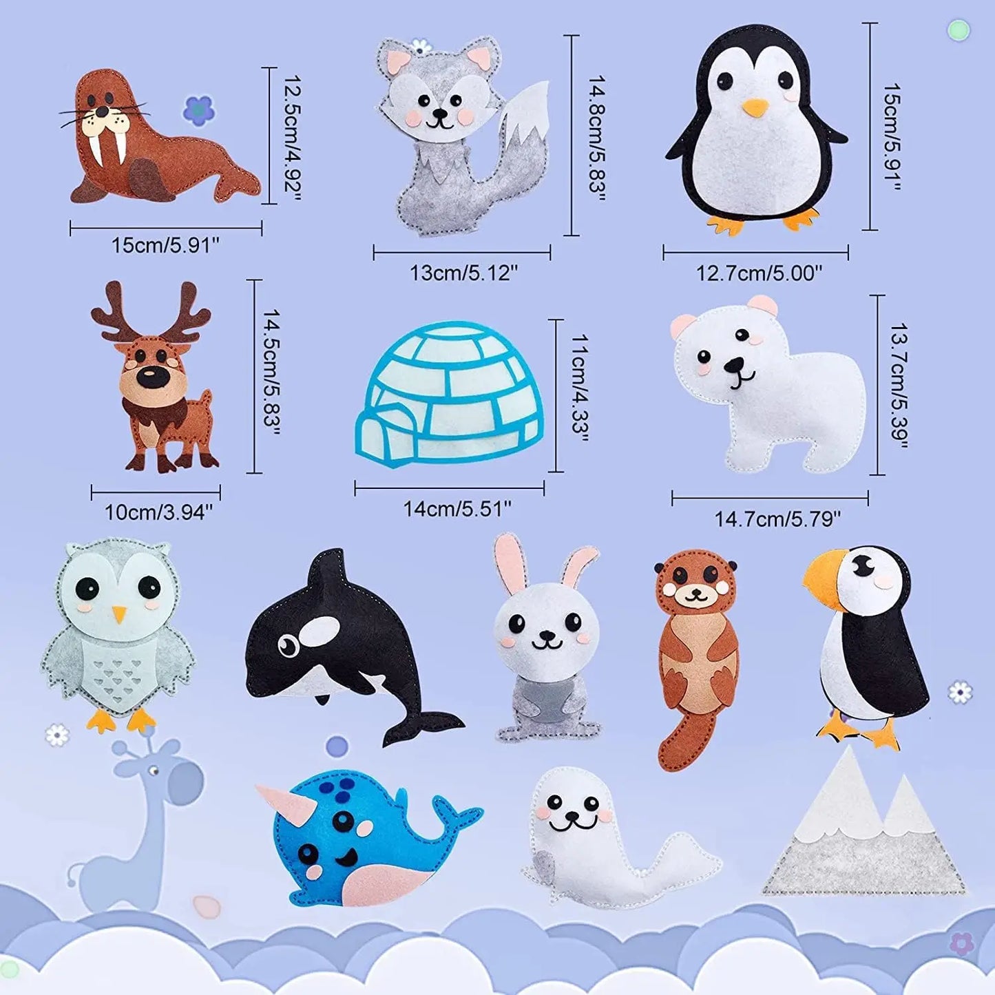 Christmas Sewing Kit Animal Sewing Craft Kit