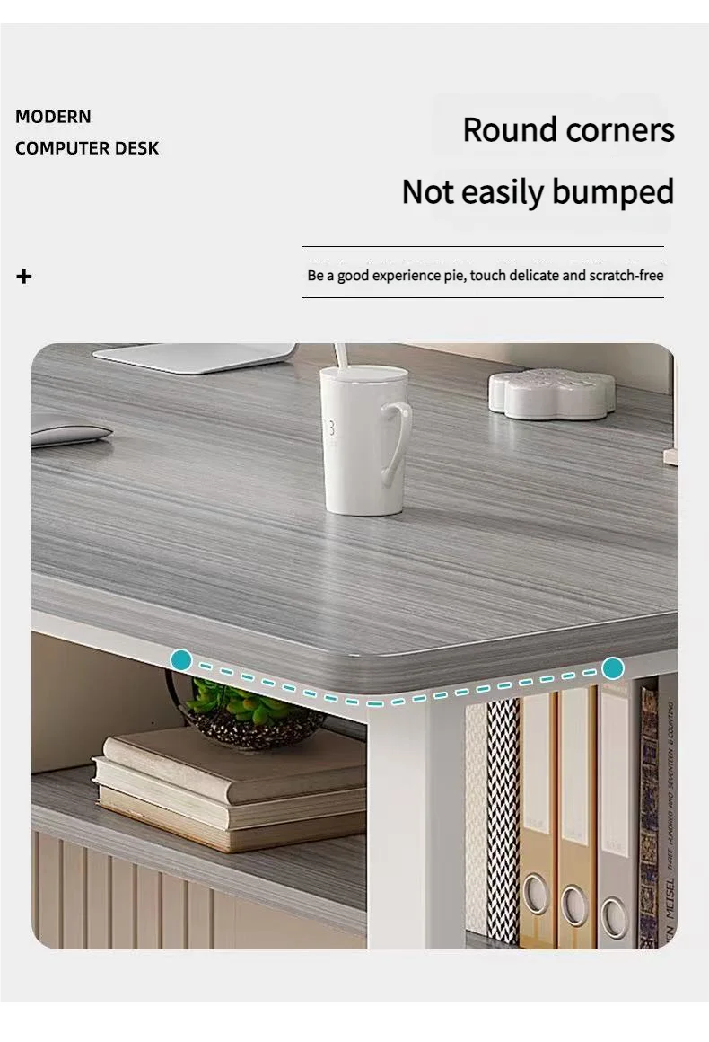 Modern Integrated Desk And Bookshelf