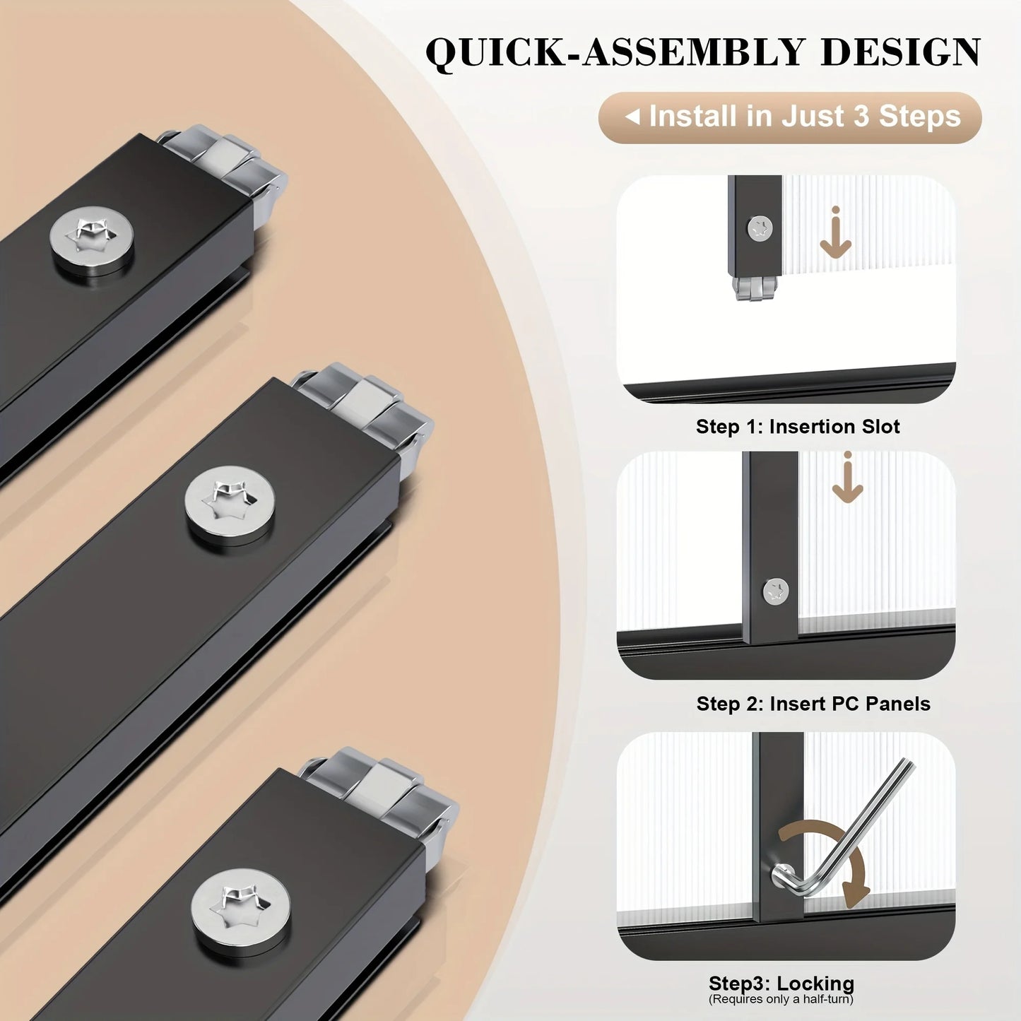 4x6~10x18FT Multi-Size Polycarbonate Greenhouse