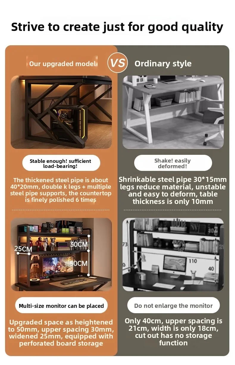 Desk bookshelf integrated desk with hole board