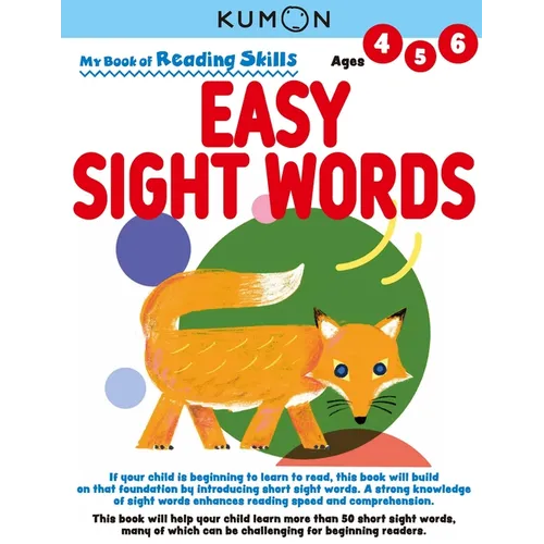 Kumon My Bk of Reading Skills: Easy Sight Words