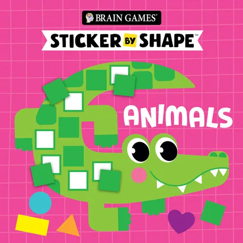 Brain Games - Sticker by Shape: Animals (for Kids Ages 3-6)