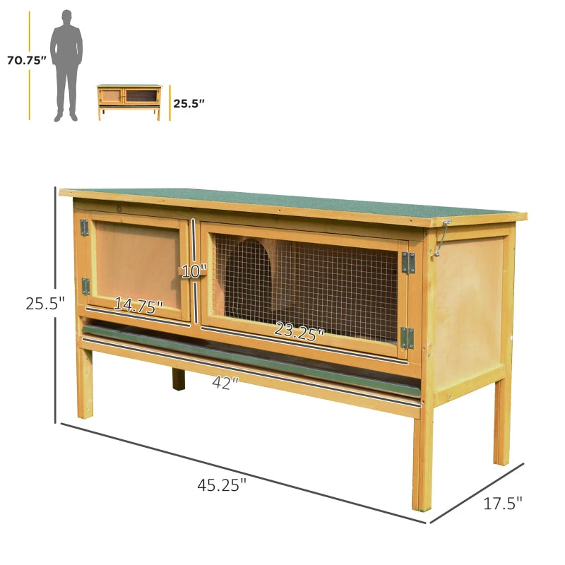 Paw Hut Wooden Rabbit Hutch