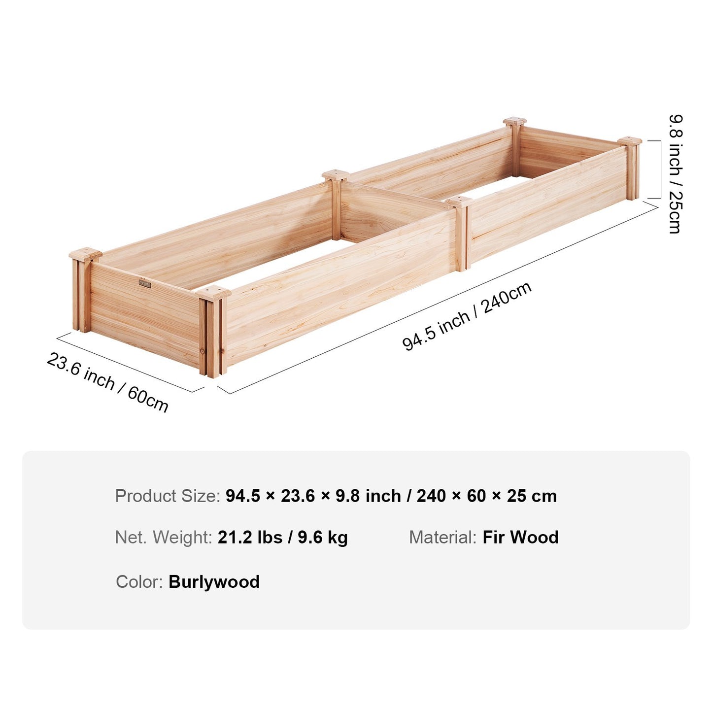 Wooden Raised Garden Bed Planter Box