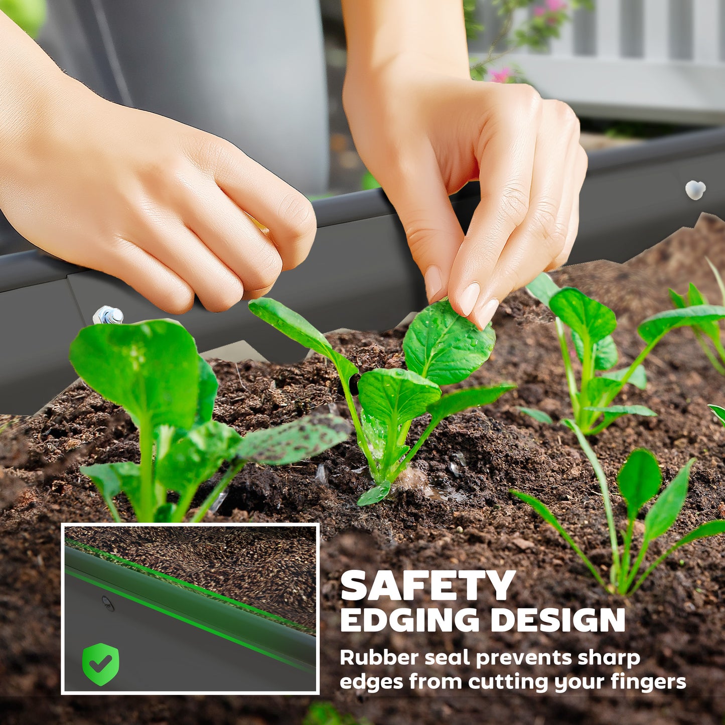 7' x 3' x 1' Raised Garden Bed Set, 2PCS