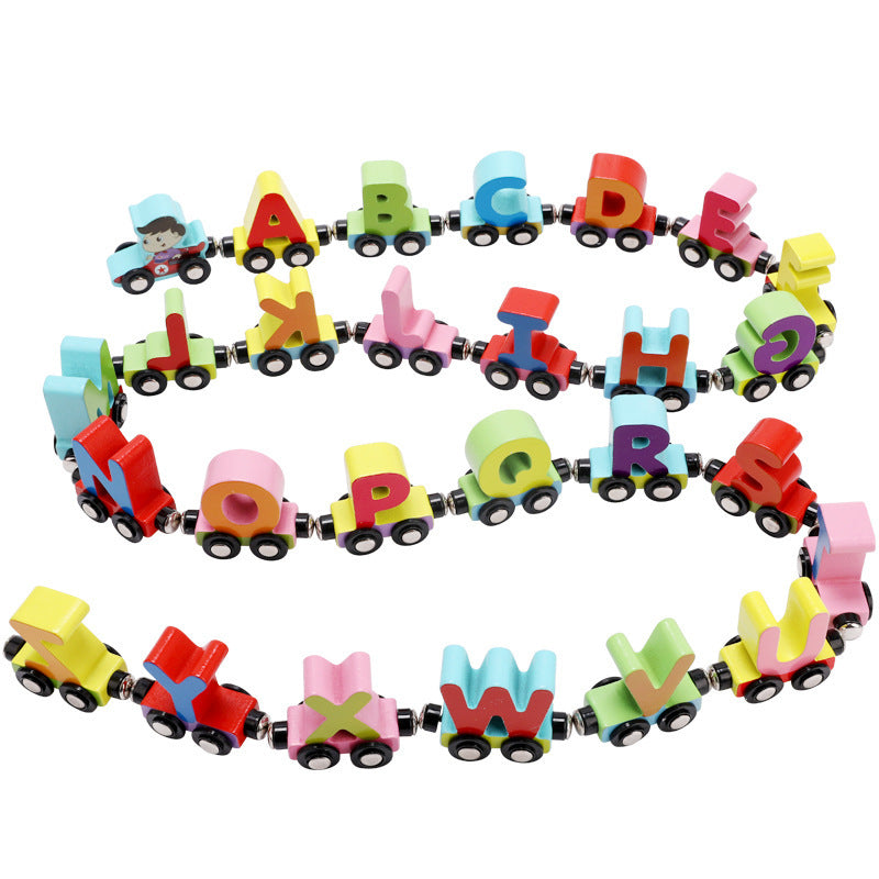 Magnetic Number Train Letter Building Blocks
