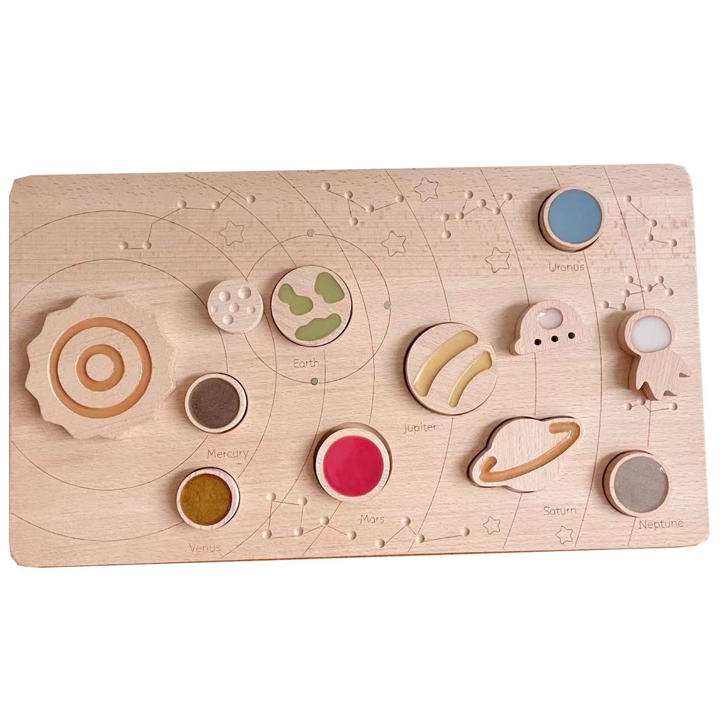 Wooden Magnetic Montessori Planetary Disk