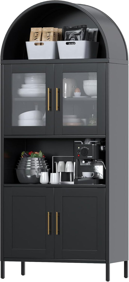 Tall Metal Arched Cabinet