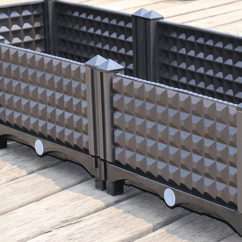 Extra-Large 16X16 Inch Rectangular Plastic Planter - Ideal For Vegetable Gardening