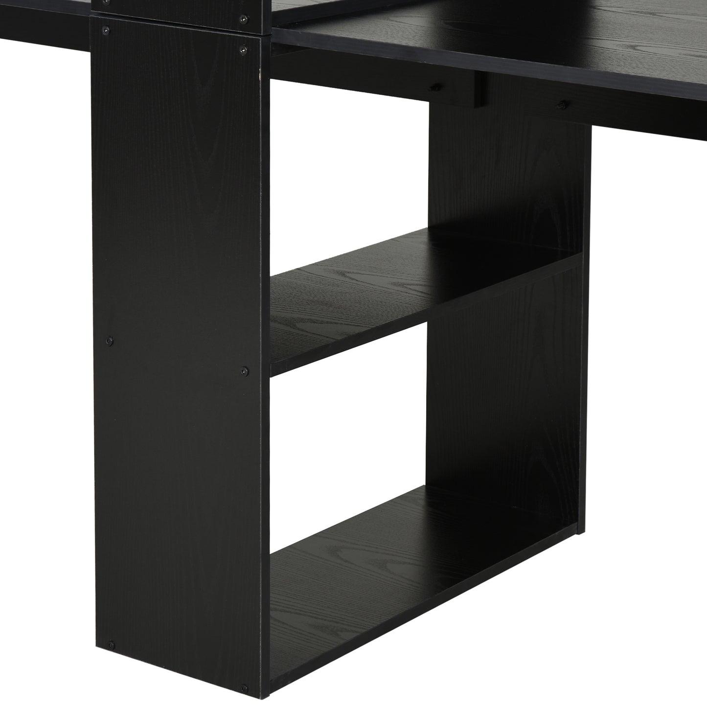 Extra Long 2-Person Desk With Bookshelf