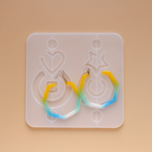 Crystal Epoxy Earrings Ear Pendant Mould