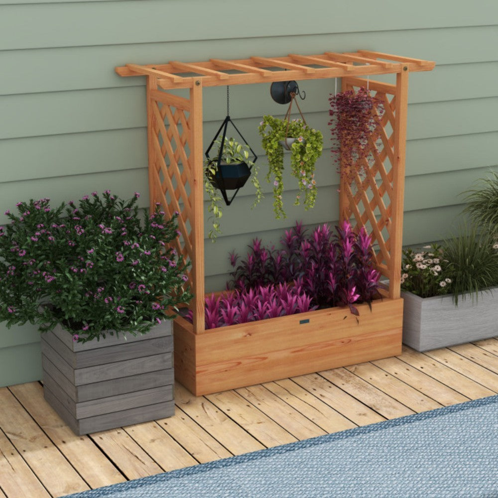 Raised Garden Bed With Trellis
