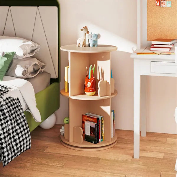 2-Tier Kids Rotating Bookshelf