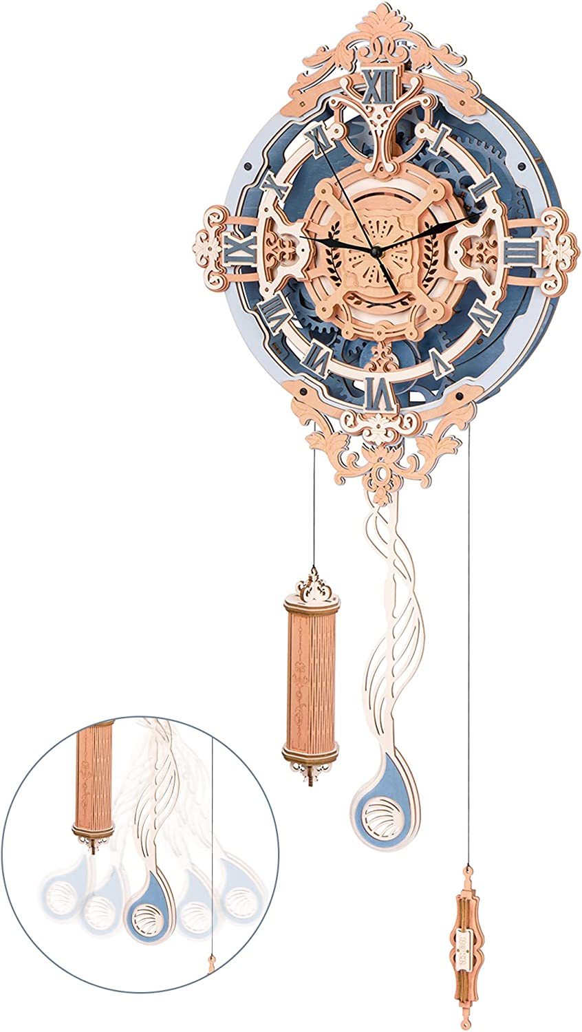 3D Wooden Puzzle Wall Clock STEM Kit