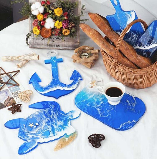 Crystal Epoxy Silicone Mold Tray Handmade Mirror Table
