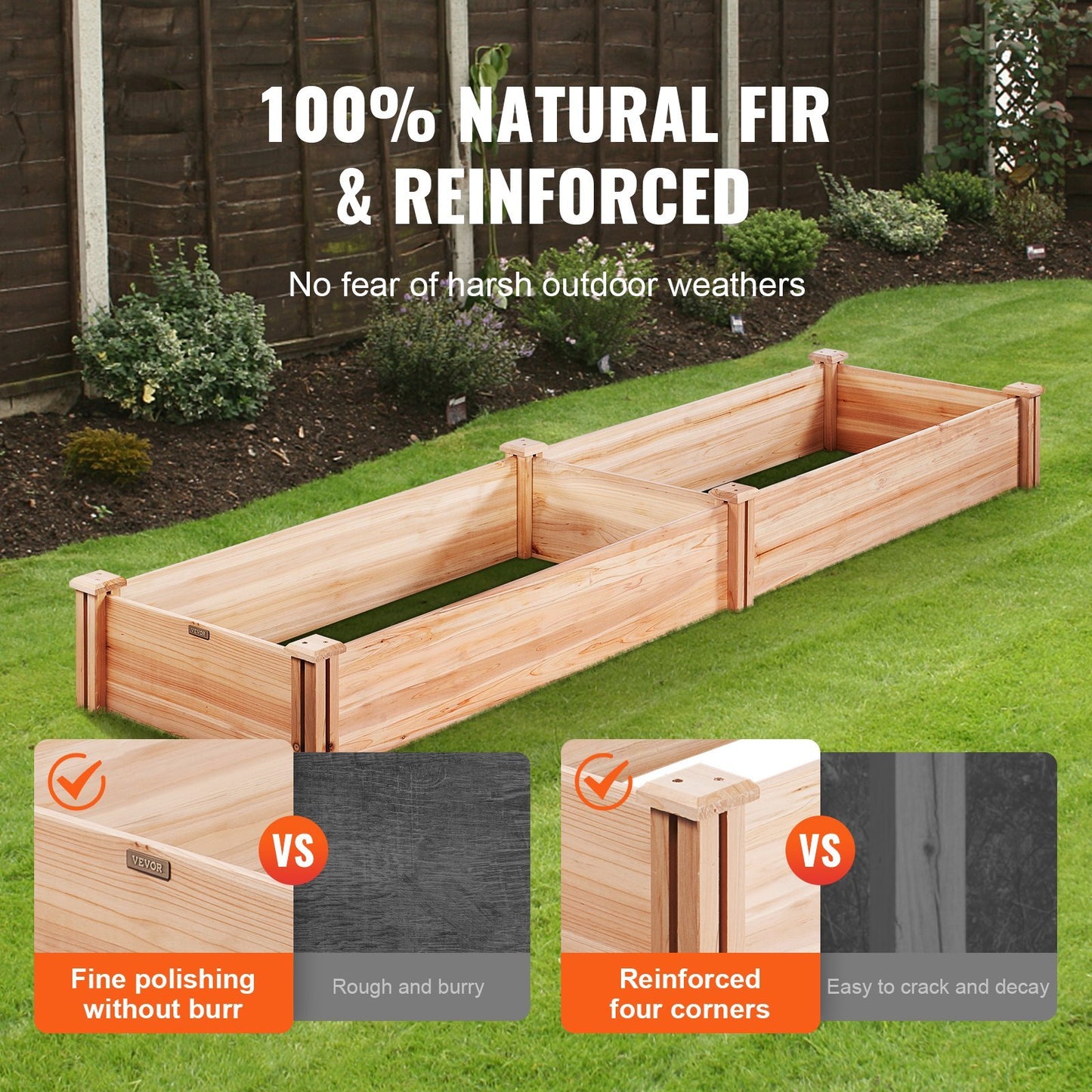 Wooden Raised Garden Bed Planter Box