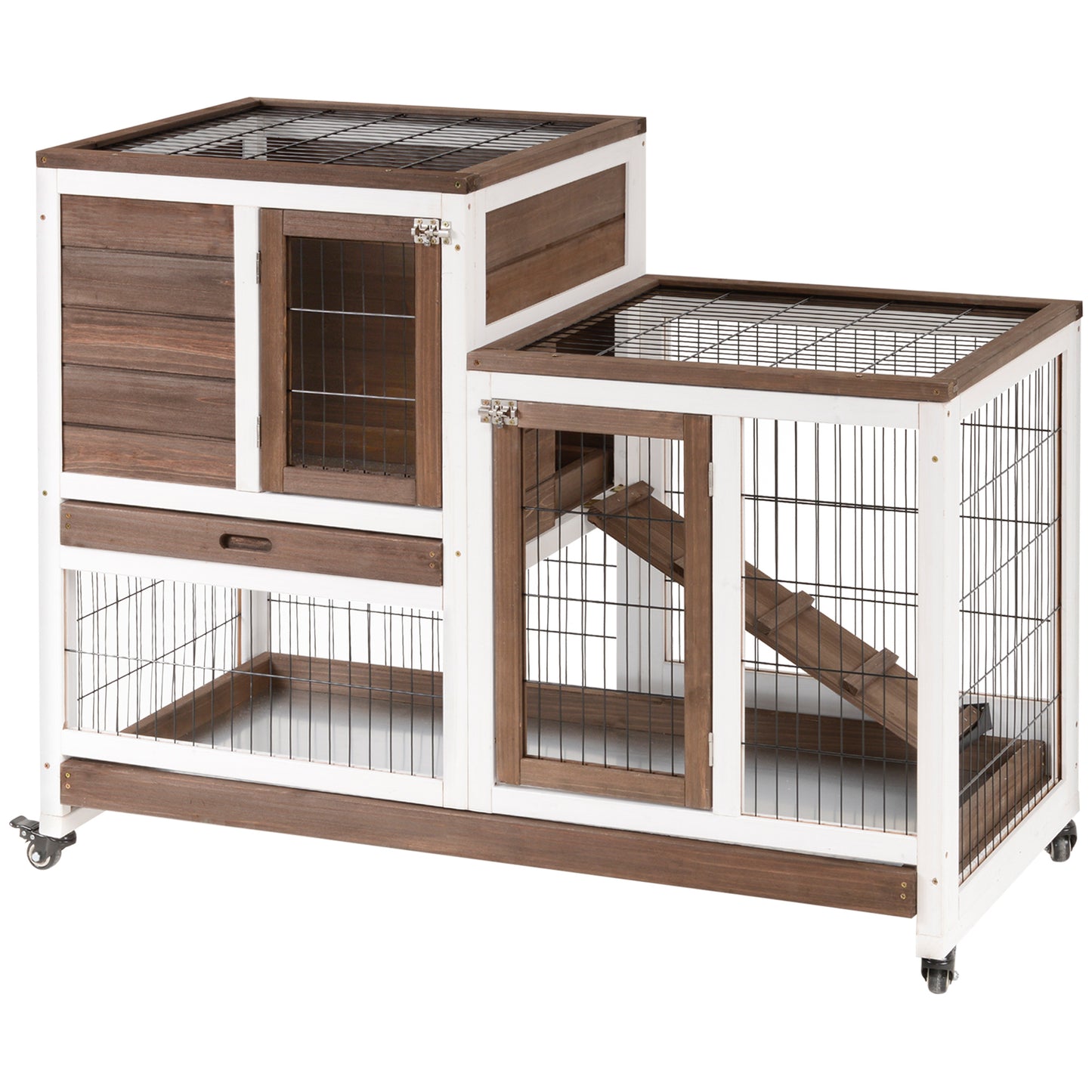 Wooden Rabbit Hutch Elevated