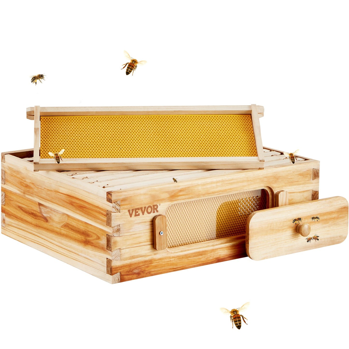 Beehive Medium Langstroth Beehive add on box with 10 Frames And Foundations  to provide more space for your bees to make more honey