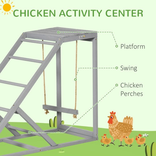 Swing Set With Chicken Perch And Hen Ladder