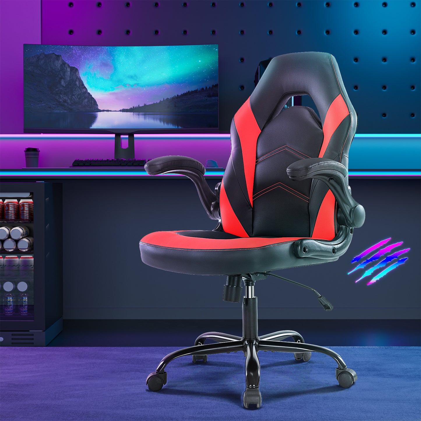 Swivel Computer Gaming Chair With Lumbar Support