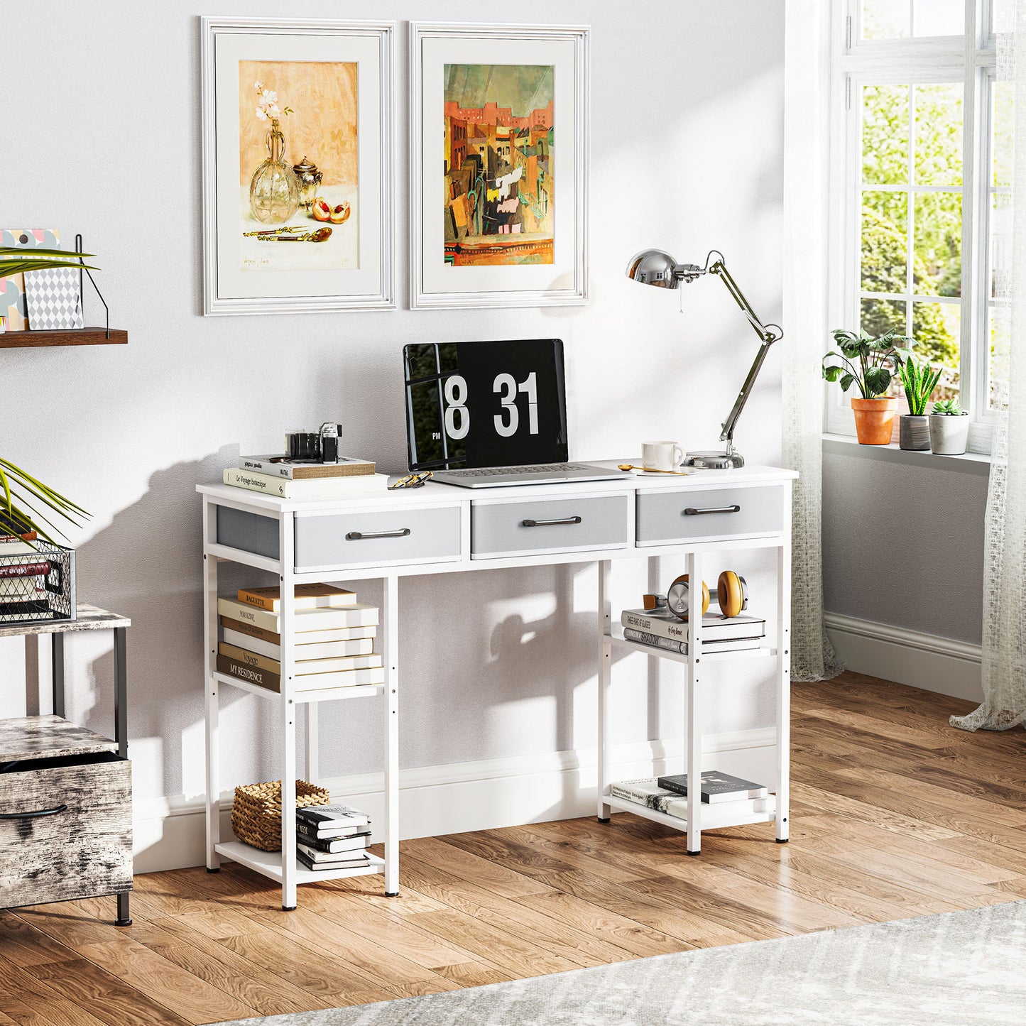 Small Computer Desk, White