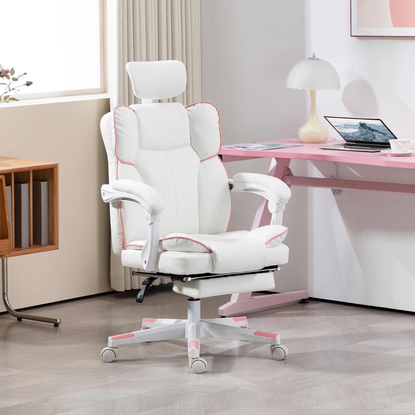 PU Leather Office Chair, Executive Desk Chair with Headrest