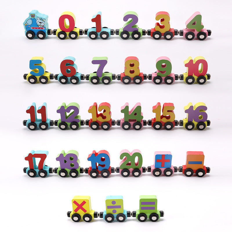 Magnetic Number Train Letter Building Blocks