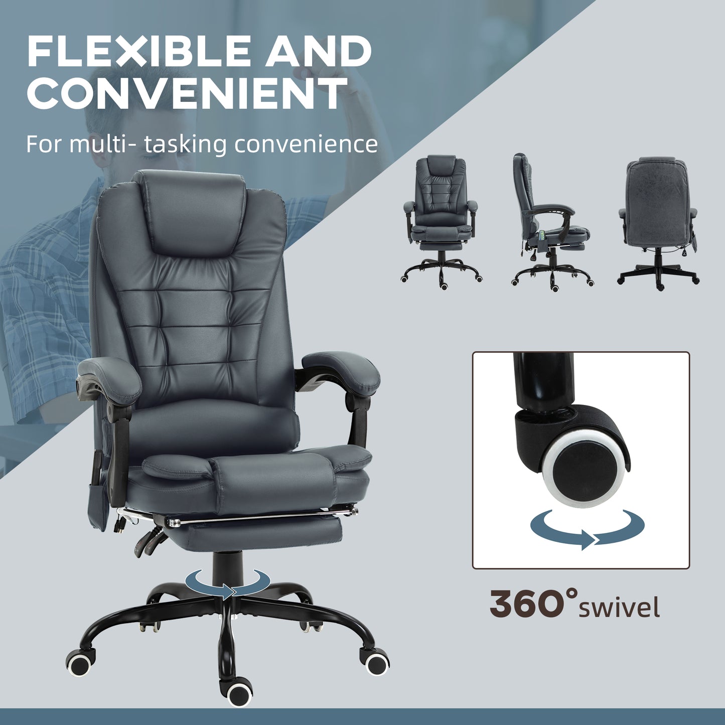 7-Point Vibrating Massage Office Chair