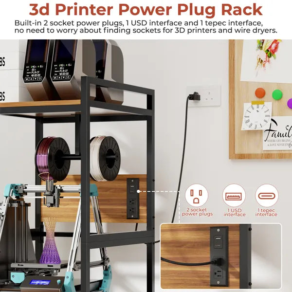 3D Printer Stand With Filament Storage,