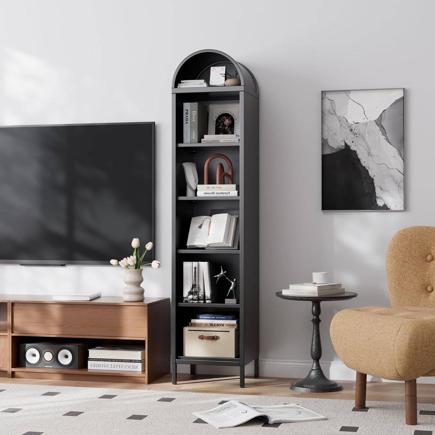 Narrow Arched Bookshelf\