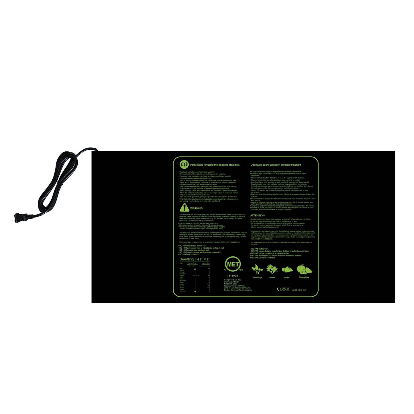Waterproof Heating Pad Seedling Cultivation Seedling Pad