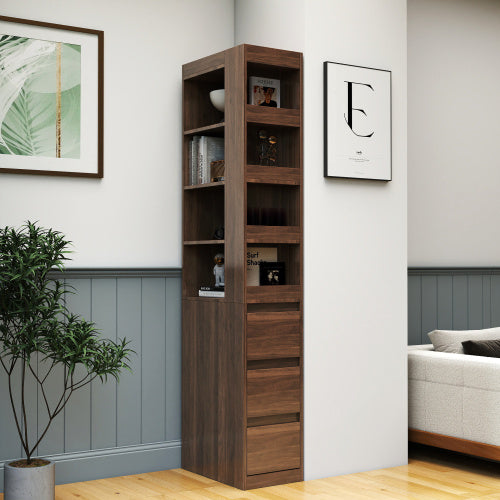 Modern Wooden Tall Bookshelf