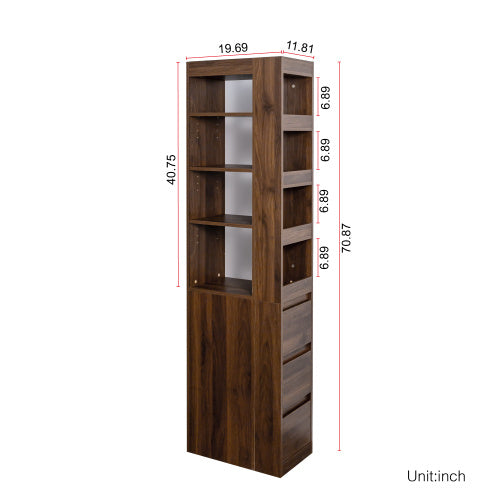 Modern Wooden Tall Bookshelf