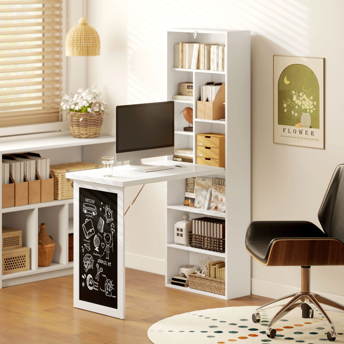 Fold Down Convertible Writing Table