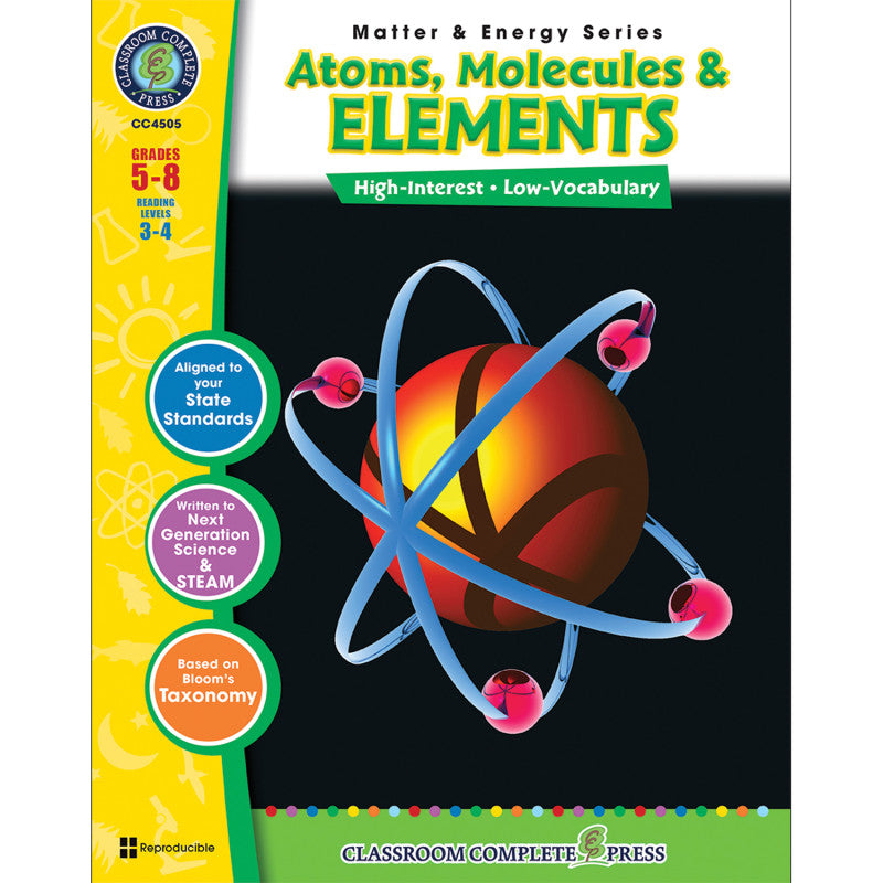 MATTER & ENERGY SERIES ATOMS MOLECULES & ELEMENTS SCIENCE BOOK