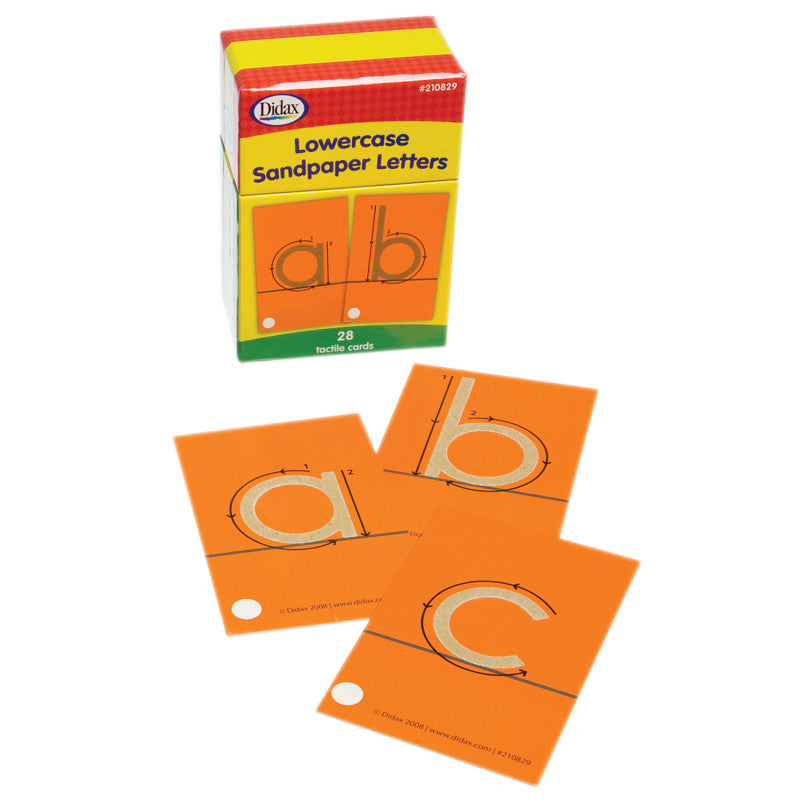 TACTILE SANDPAPER LOWERCASE LETTERS SENSORY
