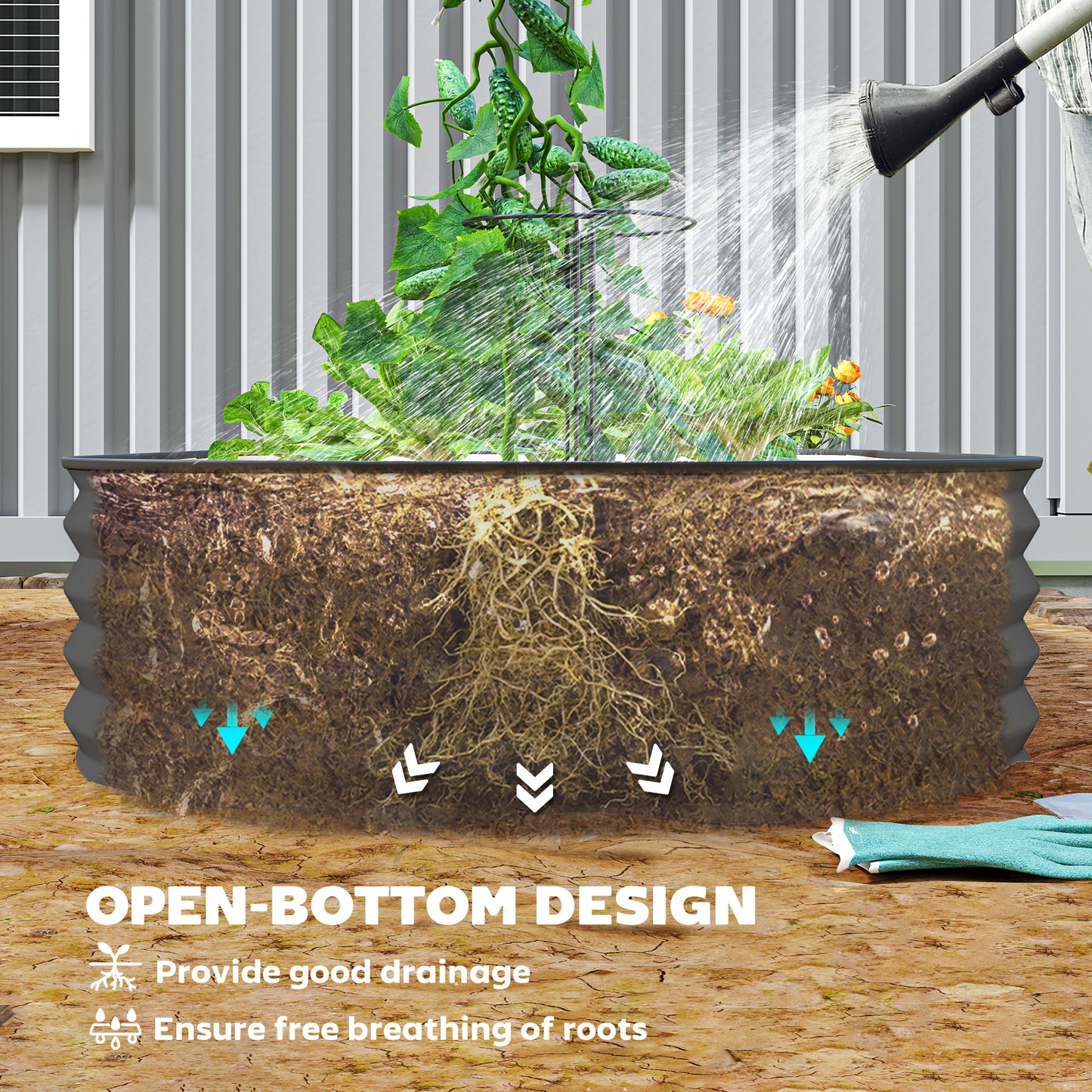 7' x 3' x 1' Raised Garden Bed Set, 2PCS