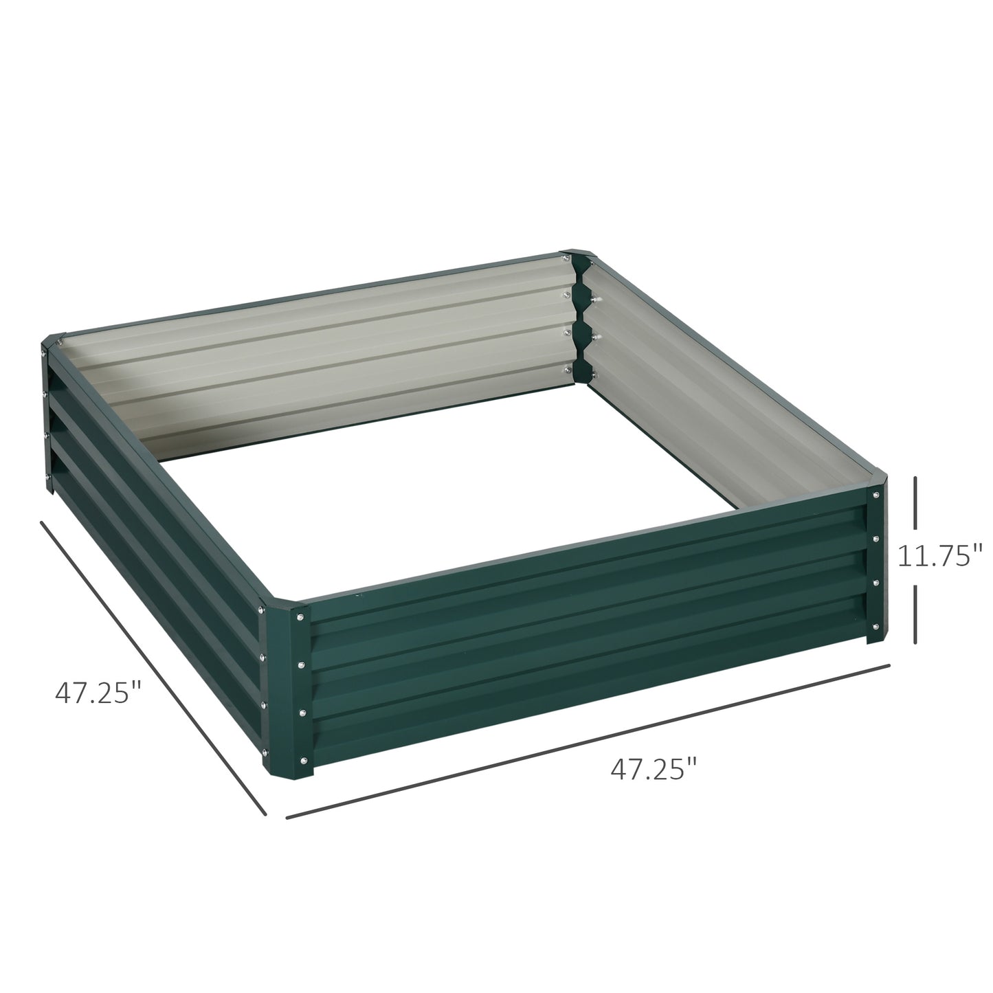 Galvanized Raised Garden Bed, 4' x 4' x 1'