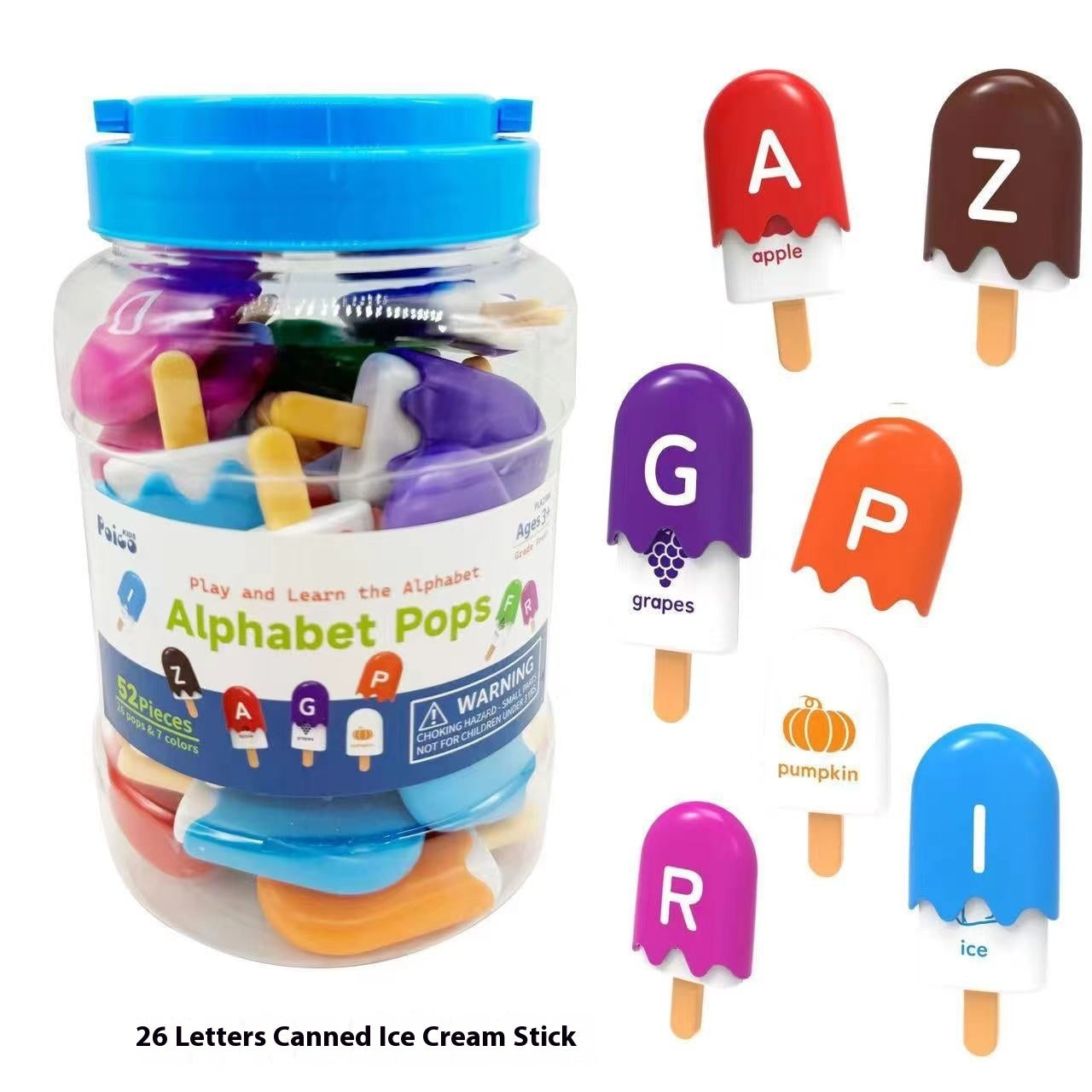 Popsicle Letters or Numbers Learning Matching Kits