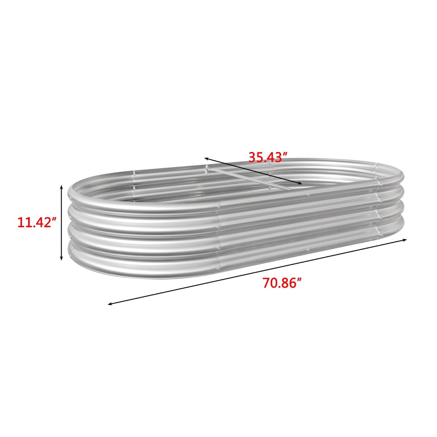 Oval Large Metal Raised Garden Bed For Plants