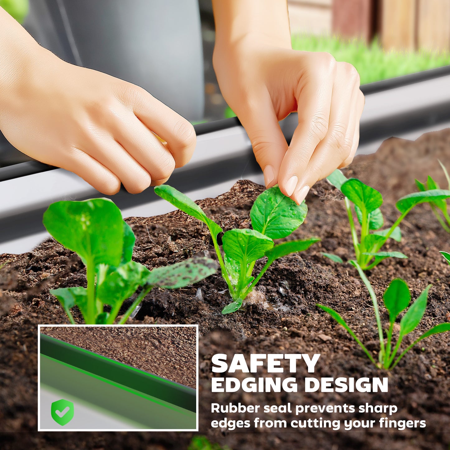 7' x 3' x 1' Raised Garden Bed Set, 2PCS