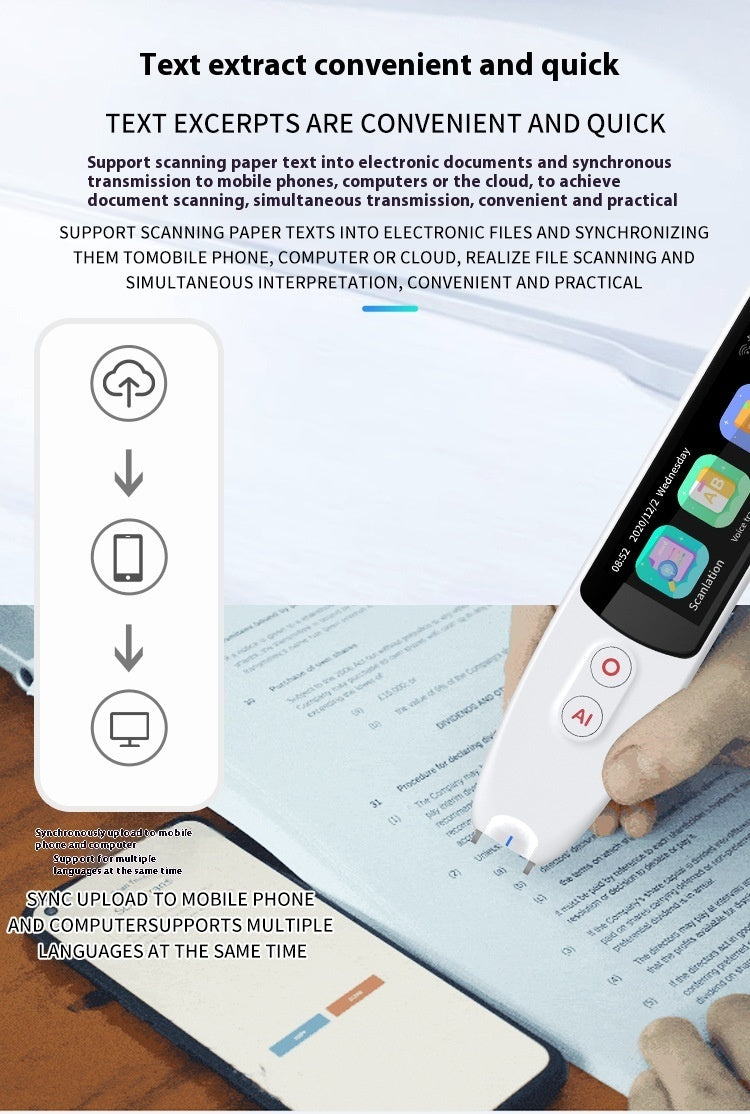 Text Scan Reading Translating Learning Aid