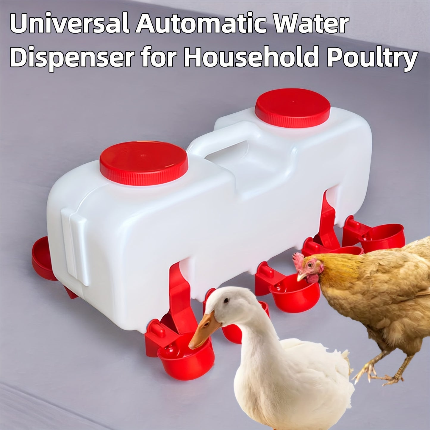 Automatic Plastic Poultry Water Feeder - 1pc, Automatic Water Dispenser for Chicken Coop